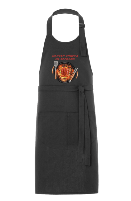Фартух з принтом "Майстер Спорту По Барбекю". Барбекю, майстер спорту, пікнік, сосиски. 2070702