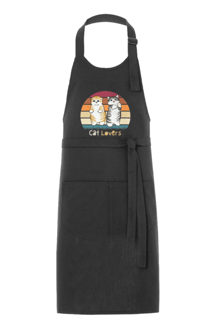 Apron with prints Cat Lovers. Animal, animal lover, cat, cat lover, cat lover gift, cat lovers, cats, cute, kitten. 2070702