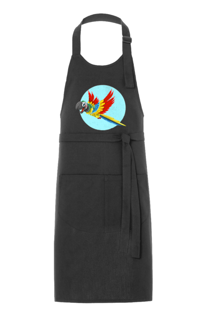 Фартух з принтом "Папуга". Барвистий папуга, какаду, кольоровий папуга, папуга, що летить. 2070702