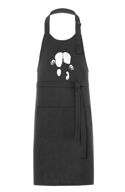 Фартух з принтом "Дівчина вид по заду". Вид з зади, вульгарна, гумор, дівчина, дівчина раком, прикольна. 2070702