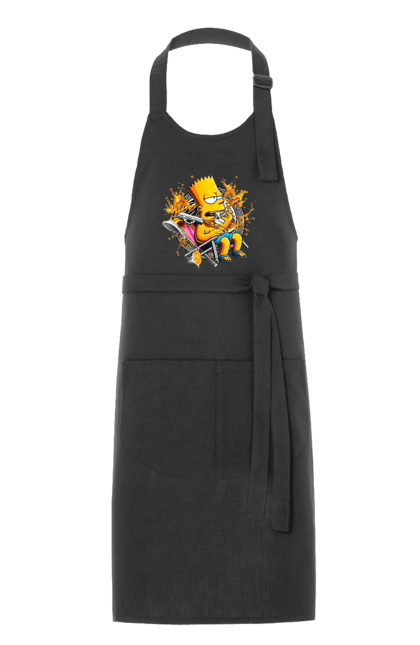 Apron with prints Bart Simpson Versace. Bart, cartoon, serial, simpson, versace. 2070702