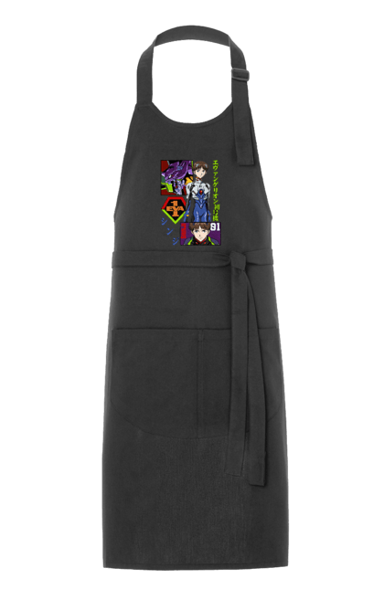 Apron with prints Evangelion. Angel, anime, eva 01, evangelion, manga, neon genesis evangelion, shinji. 2070702