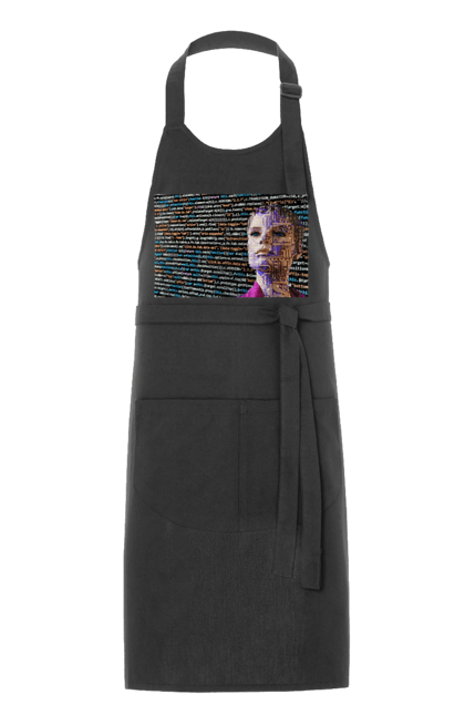 Фартух з принтом "Штучний Розум". Айті, айтішник, гик, жінка, знання, інженер, інтелект, кібер, кібернетика, кіборг, код, комп, комп`ютерник, кристал, машинне навчання, мікросхема, мозок, портрет, програміст, професіонал, професія, розробник, розум, світиться, світло, хакер, чіп, штучний інтелект, штучний розум. 2070702