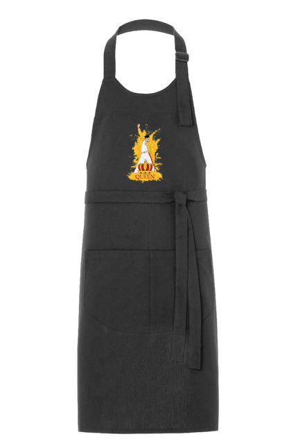 Apron with prints Freddie Mercury. Freddie mercury, lettering, music, queen, rock, rock band. 2070702