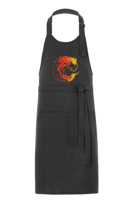 Apron with prints Girl wave. Girl, sea, wave. 2070702