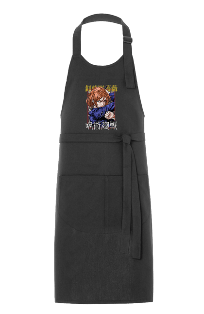 Apron with prints Jujutsu Kaisen Nobara. Anime, dark fantasy, jujutsu kaisen, magic battle, manga, mystic, nobara, nobara kugisaki. 2070702