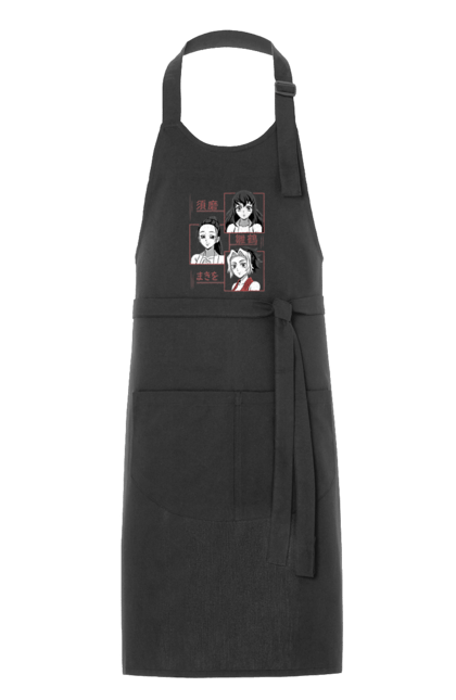 Apron with prints Demon Slayer Hinatsuru, Makio and Suma. Demon slayer, hinatsuru, makio, suma, tengen. 2070702