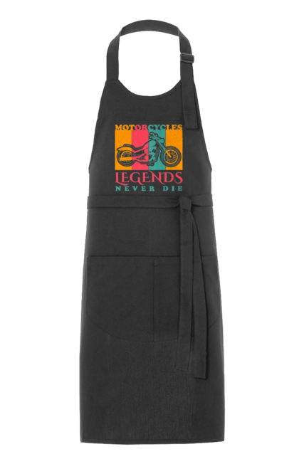 Фартух з принтом "мотоцикл легенда". Легенда, мотоспорт, мотоцикл. 2070702