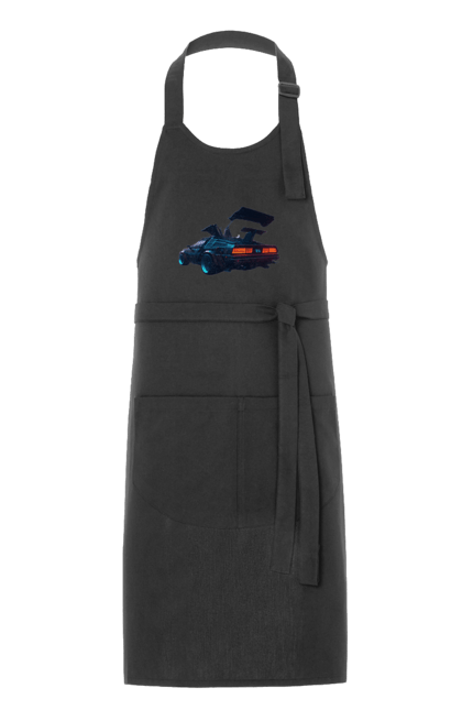 Фартух з принтом "DeLorean назад у майбутнє". Автомобіль, делореан, з фільму. 2070702