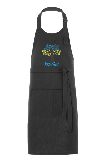 Фартух з принтом "Синьо жовте дерево Україна". Дерево україна, символ україни, синьо жовте дерево, україна, українська символіка. 2070702