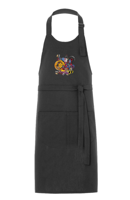 Фартух з принтом "Автозапчастини". Автозапчастини, гонка, драгрейсинг, драйв, машина, стрітрейсинг. 2070702