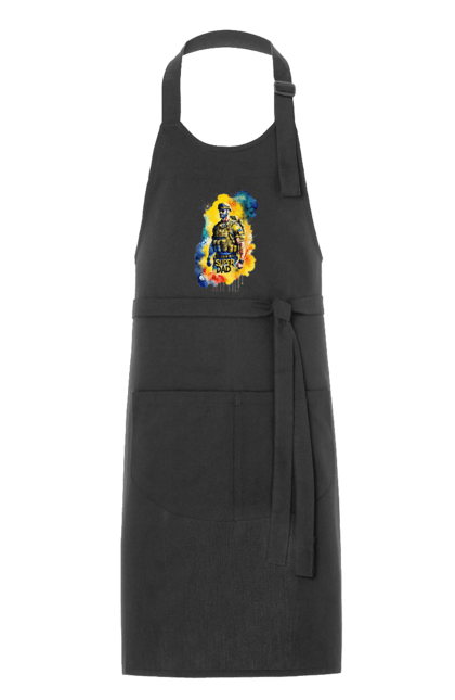 Фартух з принтом "Супер тато ЗСУ". День батька, день тата, зсу, люблю тата, супер, супер тато, супер тато зсу, тато, тато зсу, україна. 2070702