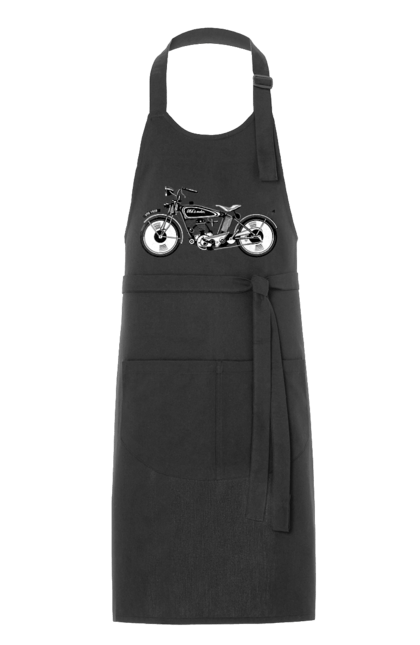 Фартух з принтом "Мотоцикл Ретро". Мото, мотоцикл, ретро. 2070702