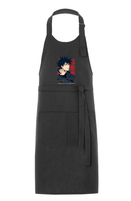 Apron with prints Jujutsu Kaisen Megumi. Anime, dark fantasy, fushiguro, fushiguro megumi, jujutsu kaisen, magic battle, manga, megumi, mystic. 2070702