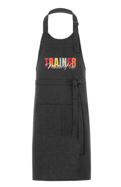 Фартух з принтом "Тренер майстер секса". Майстер сексу, секс, тренер, тренер з сексу. 2070702