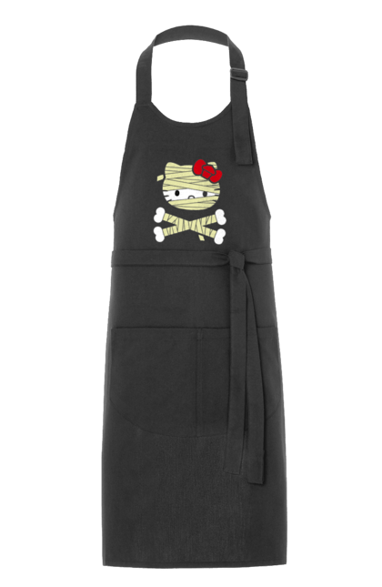 Apron with prints Hello Kitty Halloween. Brand, cat, character, halloween, halloween, hello kitty, kitten, kitty, mummy. 2070702