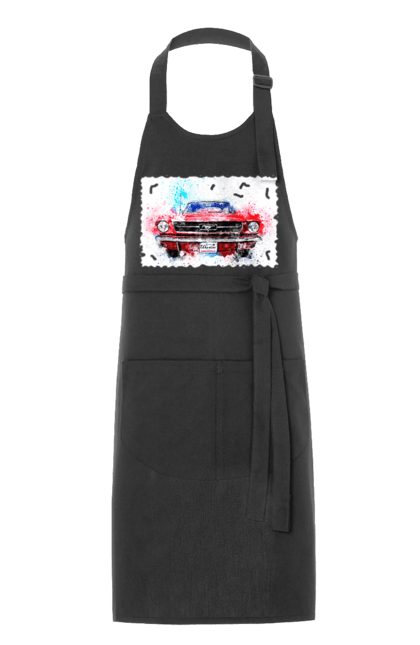 Фартух з принтом "Автомобіль мустанг". Автомобіль мустанг, донати, допомога, дорога, колесо, конь, машина, мустанг, пейпел, україна. 2070702