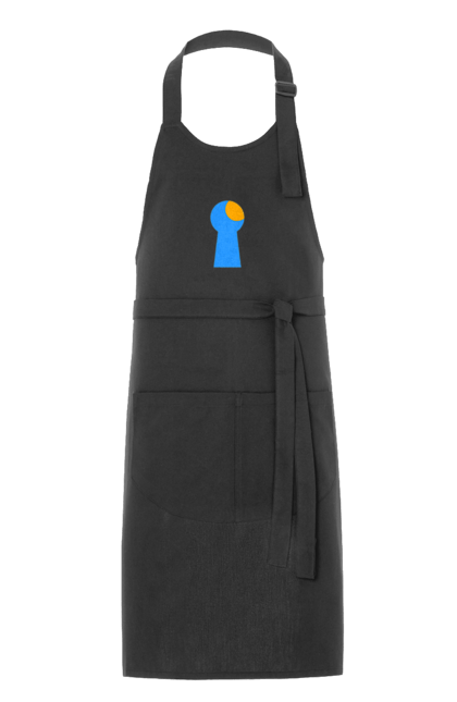 Фартук с принтом Замочная скважина. Дверь, замок, ключ, любопытство, открой двери, свет сквозь, скважина, щель. 2070702