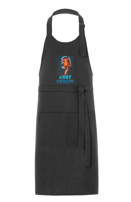 Apron with prints Kurt Cobain. Cobain, group, kurt, kurt cobain, music, nirvana, rock. 2070702