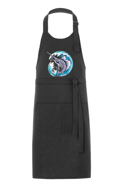 Фартух з принтом "Риба Меч І Хвиля". Риба меч, хвиля. 2070702