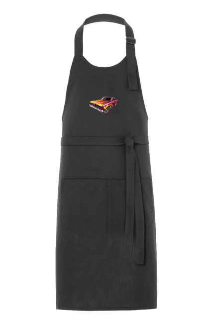 Фартух з принтом "Кастом автомобіль". Авто, автомобіль, аерографія, вогонь, кастом, машина, полум я, тюнінг. 2070702