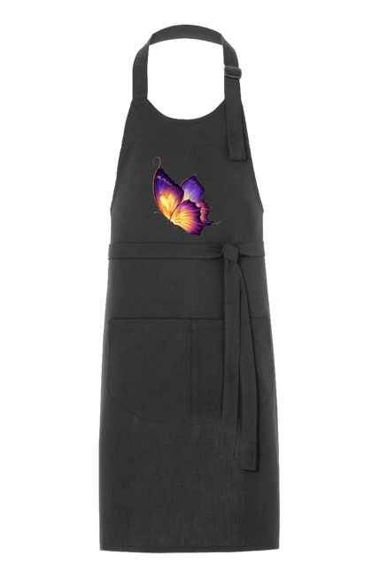 Фартух з принтом "Фіолетовий метелик". Метелик, фіолетова метелик. CustomPrint.market