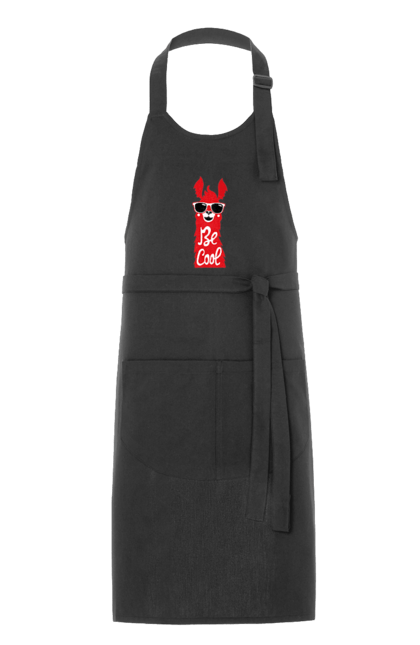 Фартух з принтом "Крута лама". Звірі, круте, круто, лама, окуляри, тварини. 2070702