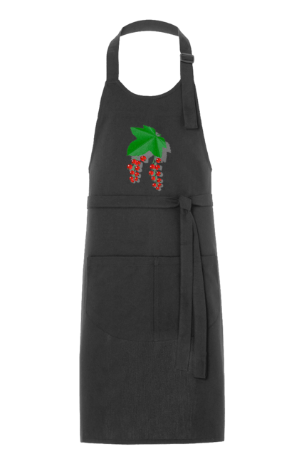 Фартух з принтом "Порічки Червоні". Делікатес, зріла, їжа, листя, літо, порічки, порічки червоні, смачно, смородина, стигла, урожай, червона, червона смородина, ягідка, ягода, ягоди. 2070702