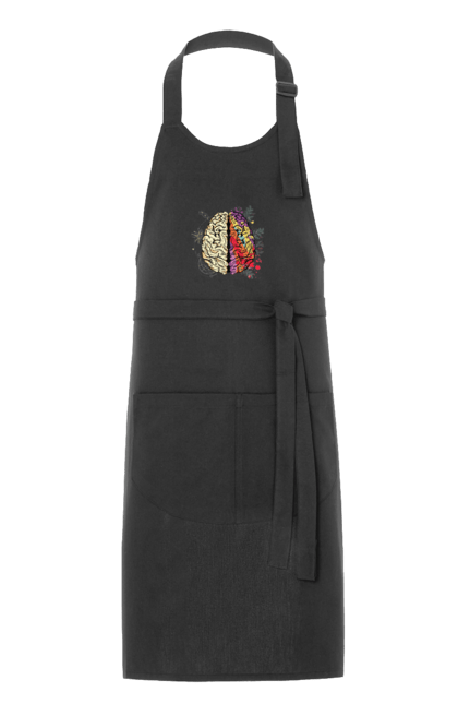 Фартух з принтом "Творчість та логіка". Бінарний, біткоїн, біткойн, валюта, гроші, крипто, наука, програміст, программист, творчество, техно, хакер, художник, цветной. 2070702