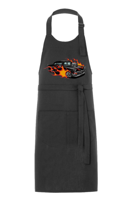Фартух з принтом "Машина Вогонь". Автомобіль, вогонь, машина. 2070702