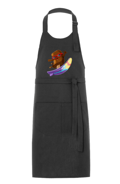 Фартух з принтом "Мороженко На Серфі". Літо, морозиво, окуляри, серфінг. 2070702