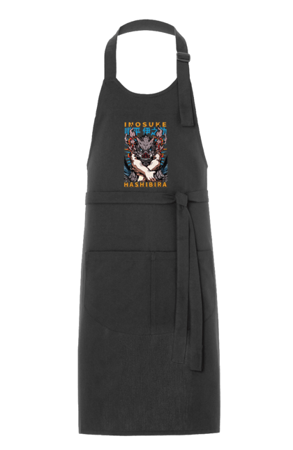 Apron with prints Demon Slayer Inosuke. Anime, demon slayer, inosuke, inosuke hashibira, kimetsu no yaiba, manga. 2070702