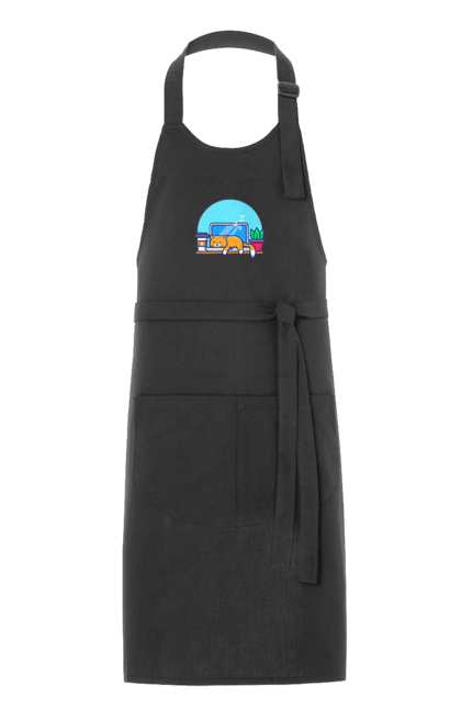 Фартух з принтом "Кіт програміст". Angular, c, css, html, it, javascript, jquery, php, python, react, svelt, vue, айтишник, айті, гумор, код, кодувати, прогер, програміст, програмісти, ти ж, ти ж програміст, тиж програміст. 2070702