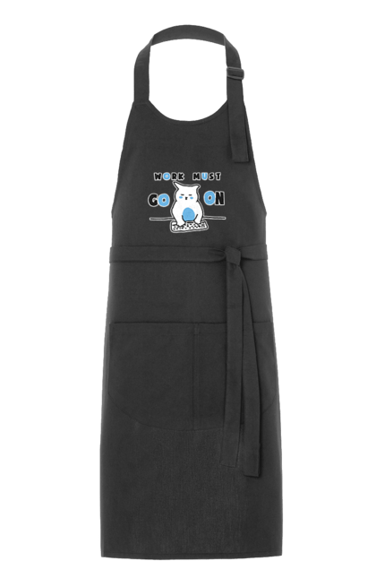 Фартух з принтом "Робота не вовк". Айті, кіт, коти, котики, робота. 2070702