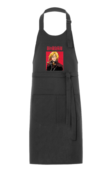 Apron with prints Fullmetal Alchemist Edward Elric. Adventures, anime, comedy, edward, edward elric, elric, fullmetal alchemist, manga, steampunk. 2070702