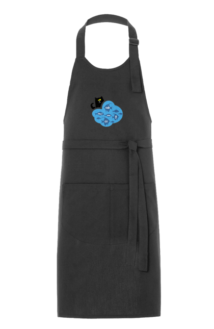 Фартух з принтом "Кіт програміст". Angular, c, css, html, it, javascript, jquery, php, python, react, svelt, vue, айтишник, айті, гумор, код, кодувати, прогер, програміст, програмісти, ти ж, ти ж програміст, тиж програміст. 2070702