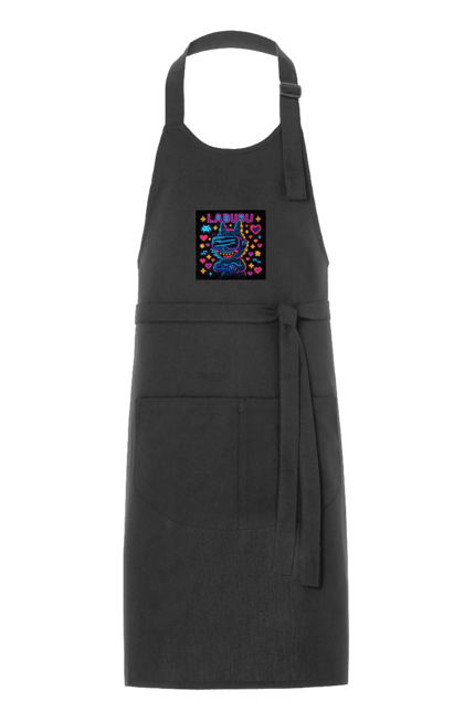 Фартух з принтом "Лабубу". Vrочки, геймеркультура, геймпад, іконкиаркади, кіберарт, лабубу, неонгеймінг, піксельарт, ретроаркада, світиться. 2070702