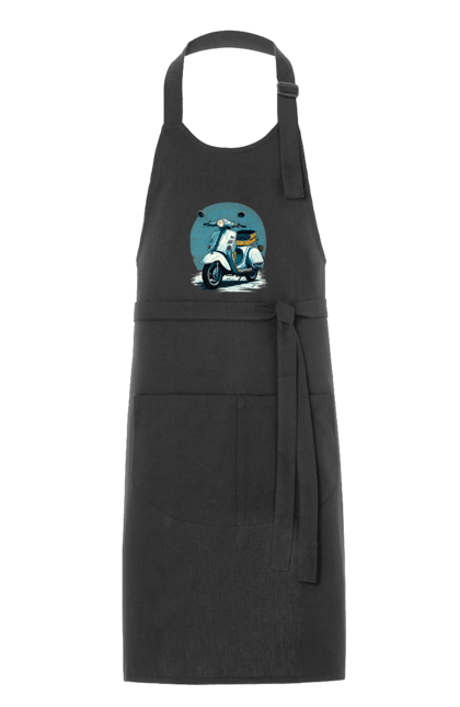 Фартух з принтом "Мопед". Відпочинок, літо, мопед, скутер, швидкість. 2070702