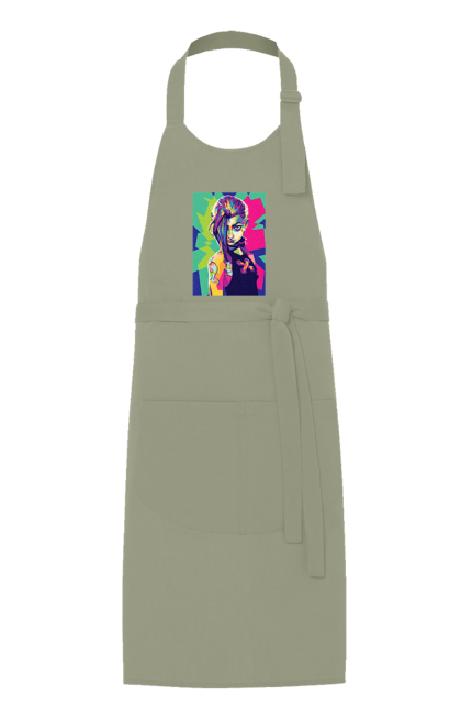 Apron with prints Arcane. Animated series, arcane, fantasy, fortiche, jinx, league of legends, riot games, wai. 2070702