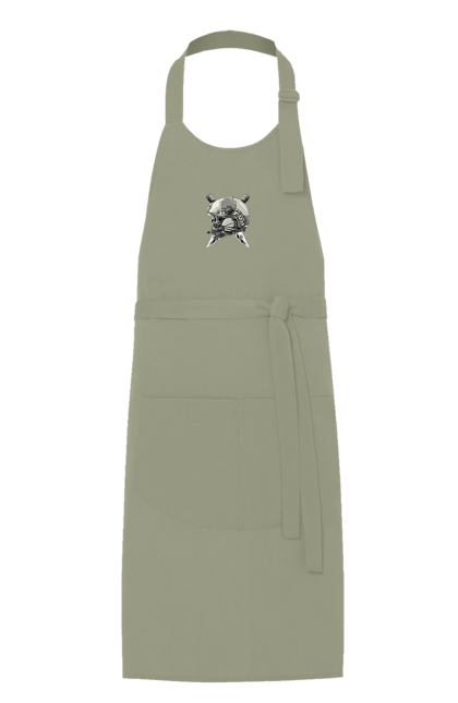 Apron with prints Pilot`s skull. Defender, helmet, military, pilot, skull, than. 2070702