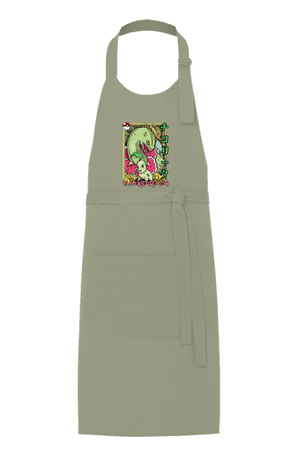 Apron with prints Pokemon Chikorita. Anime, chikorita, games, nintendo, pokemon, pokemon go. 2070702