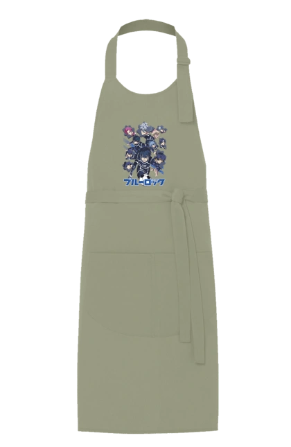 Фартук с принтом Синяя Тюрьма. Blue lock, аниме, блю лок, манга, синяя тюрьма, спорт, спортивное аниме. 2070702