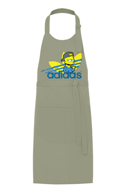 Фартух з принтом "Adidas Барт". Adidas, bart, адідас, барт, мультфільм, серіал, сімпсон. 2070702