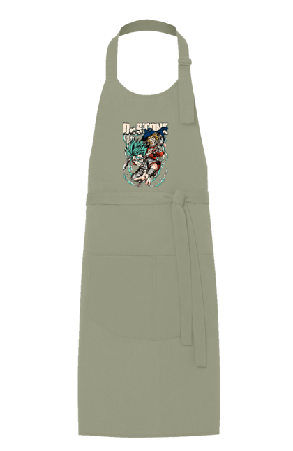 Apron with prints Dr. Stone Senku and Ryuusui. Anime, dr. stone, ishigami, manga, ryuusui, ryuusui nanami, senku, senku ishigami. 2070702