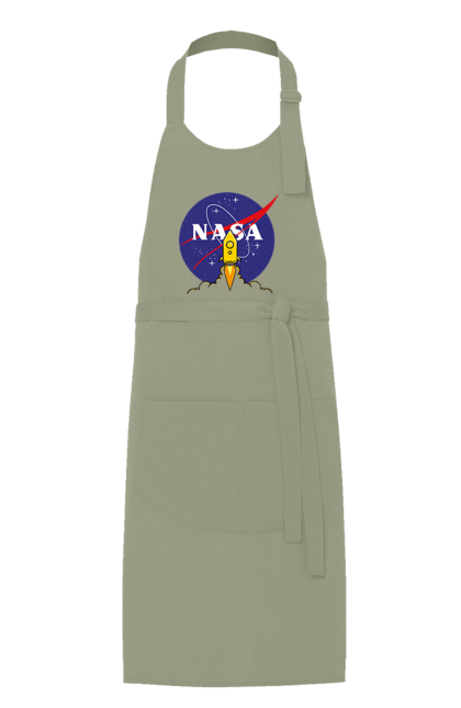 Apron with prints NASA. Aeronautics, astronautics, aviation, nasa, research, rocket, science, space, technologies, usa. 2070702