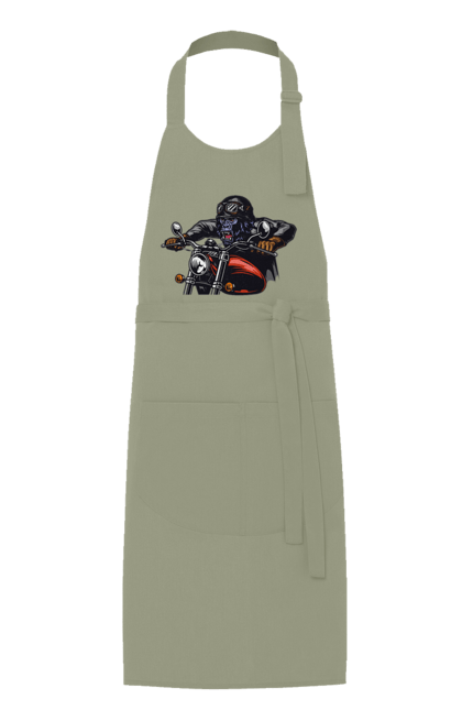 Фартук с принтом Горилла На Мопеде. Горилла, мопед, скорость. 2070702