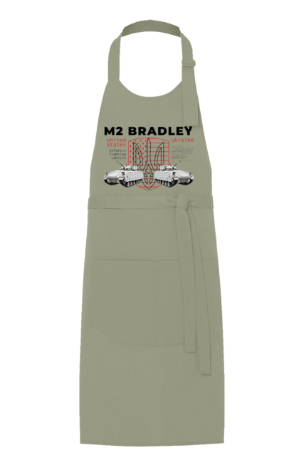 Фартух з принтом "M2 Bradley". F16, m2 bradley, nasams, zuzana, гаубиця, два герби, залужний, сюзанна. 2070702