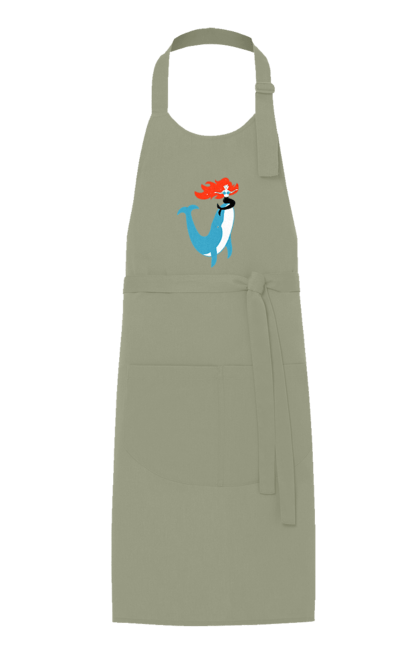 Фартух з принтом "Русалка І Кит". Кит, море, русалка. 2070702