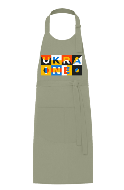 Фартух з принтом "Україна". Напис україна, символ україни, текст україна, україна. 2070702