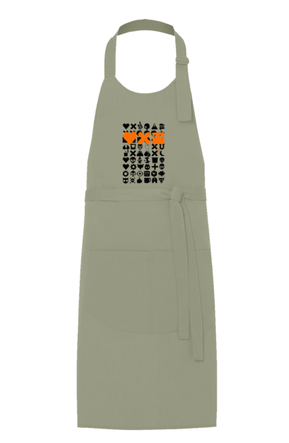 Фартух з принтом "Роботизація". Robot, життя роботів, код, код машин, кохання машин, любов роботів, роботи та кохання, роботи у житті, роботизоване кохання. 2070702